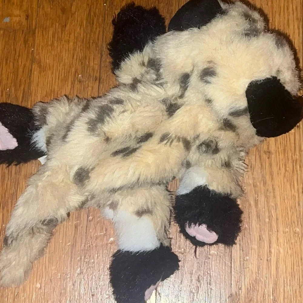 Vintage Tyco 1993 Kitty Kitty Jungle Kittens Plush Tan Leopard Spot Cat-No Bow
